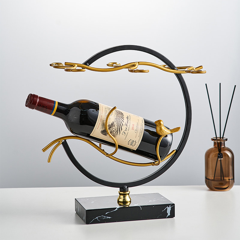 新中式红酒架摆件架子家用葡萄架装饰品红酒杯架倒挂创意酒柜摆设