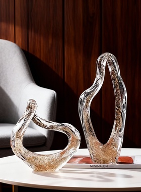 现代简约透明树脂几何造型装饰品