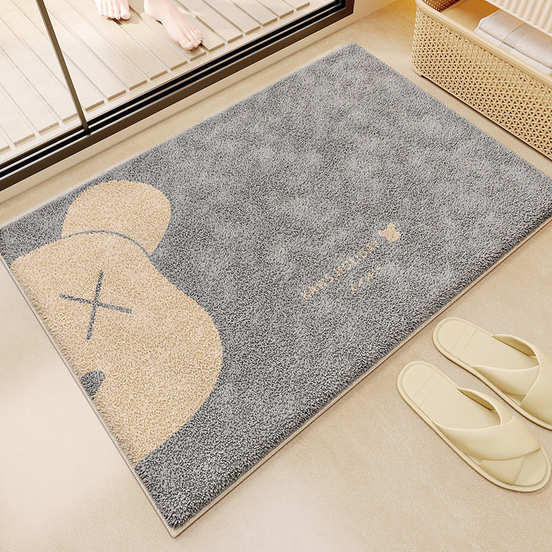 浴室地垫仿羊绒吸水软垫防滑垫厕所门口进门脚垫卫生间速干垫子,居家布艺,入户地垫,淘宝优惠券,粉丝福利购,淘宝优惠卷