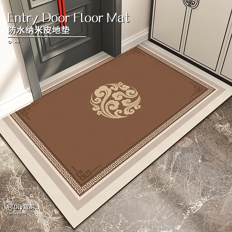 中国风入户地垫高级进门地毯门口防滑防水家用垫子门垫脚垫可裁剪,居家布艺,入户地垫,淘宝优惠券,粉丝福利购,淘宝优惠卷