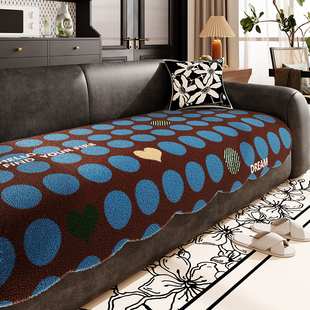 包豪斯中世纪风格 沙发套加厚保暖秋冬通用防滑固定客厅盖布沙发垫