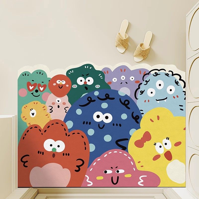 入户门地垫2025新款可爱卡通皮革耐脏防滑地毯可裁剪门垫进门脚垫,居家布艺,入户地垫,淘宝优惠券,粉丝福利购,淘宝优惠卷