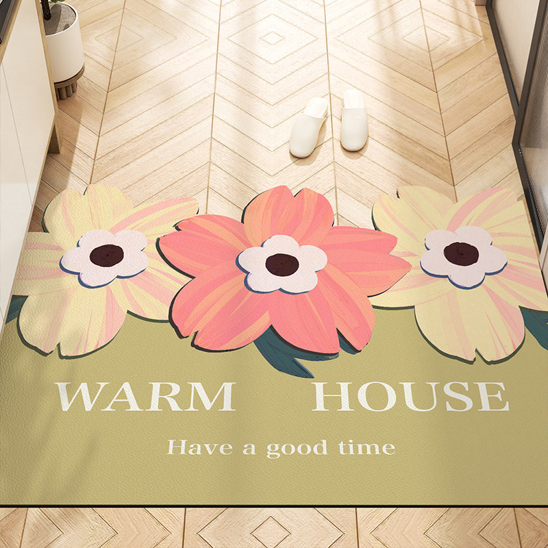 小清新花卉入户门地垫可裁剪用门垫进门脚垫子玄关门口防滑地毯,居家布艺,入户地垫,淘宝优惠券,粉丝福利购,淘宝优惠卷