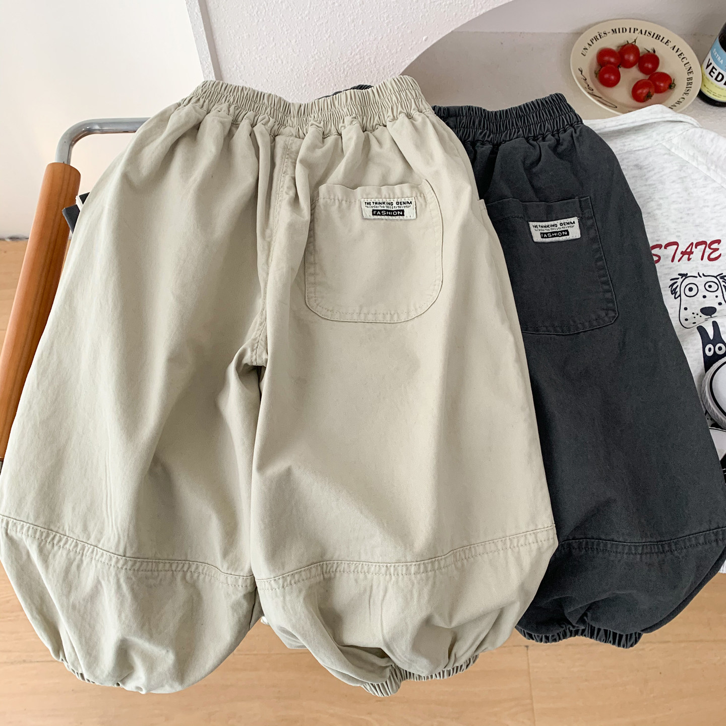 男童宽松束脚裤2026春秋装薄款休闲长裤儿童宝宝棉布柔软裤子百搭