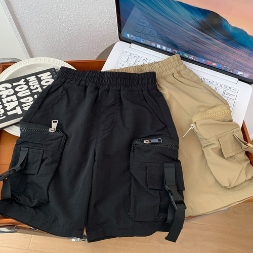 中小男童夏季大口袋工装短裤帅气