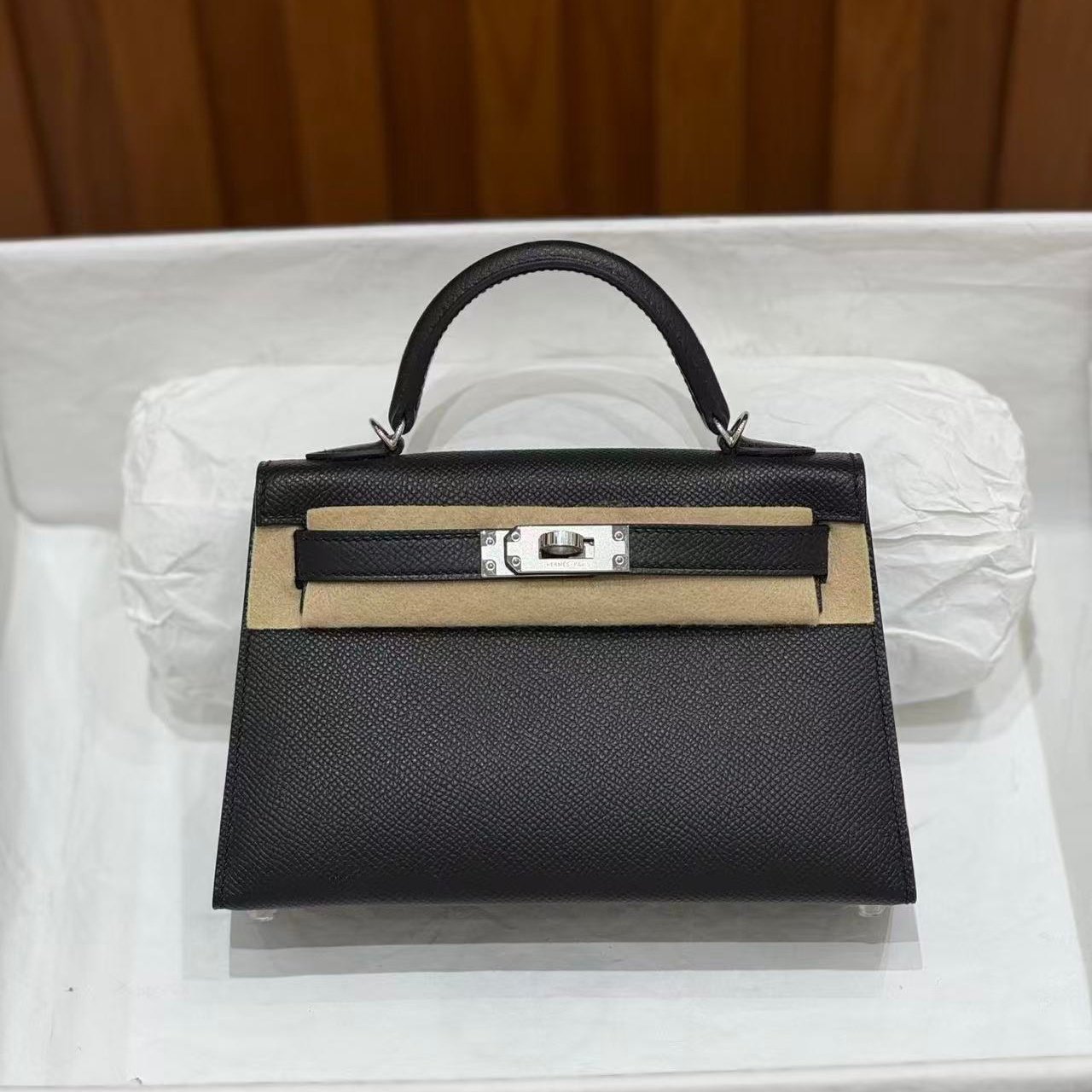 进口原厂EP皮普皮迷你mini凯莉二代女士单肩小手提纯手工女包黑银,箱包皮具/热销女包/男包,通用款女包,淘宝优惠券,粉丝福利购,淘宝优惠卷