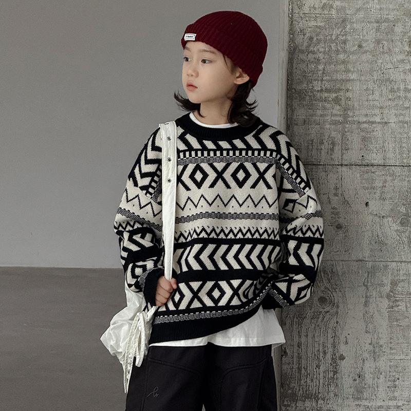男童毛衣秋冬款2025新款儿童装冬季打底线衣针织衫大男孩冬装上衣