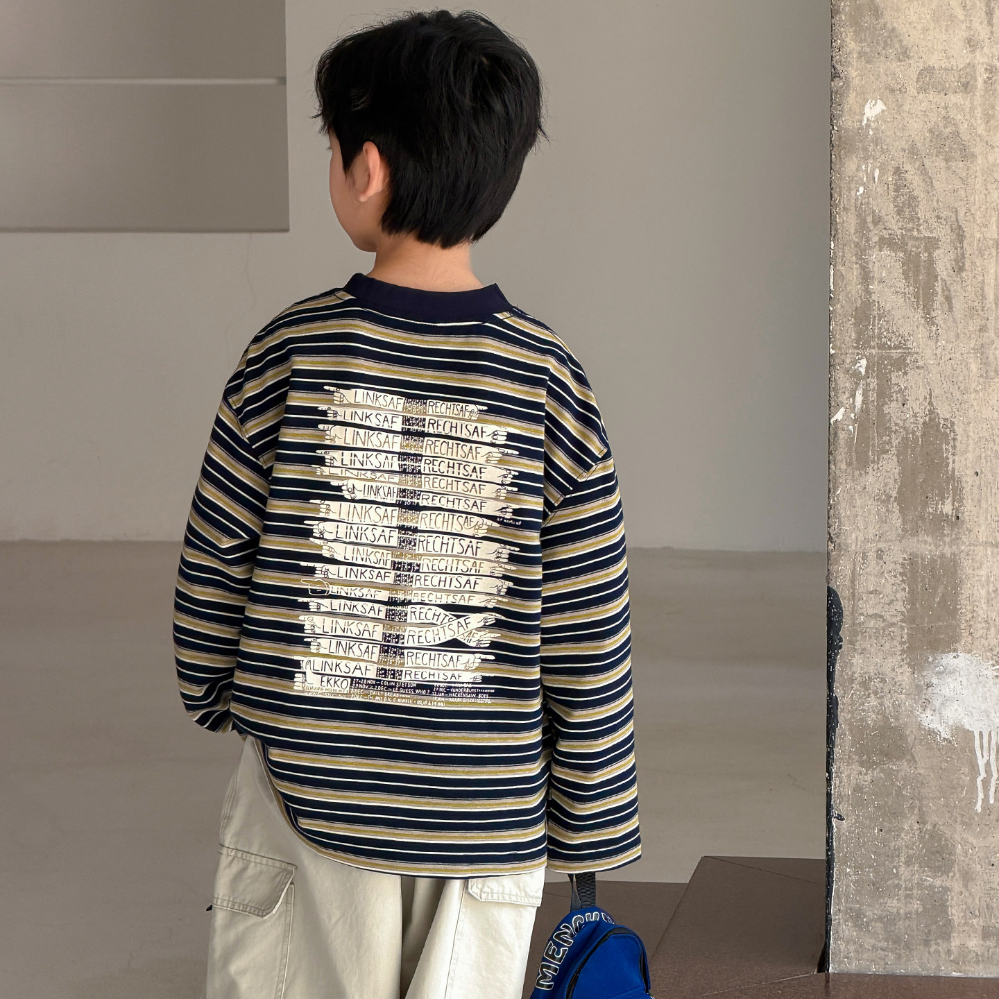 男童t恤长袖春秋款2026新款儿童装痞帅条纹打底上衣大童春装卫衣T,童装/婴儿装/亲子装,T恤,淘宝优惠券,粉丝福利购,淘宝优惠卷