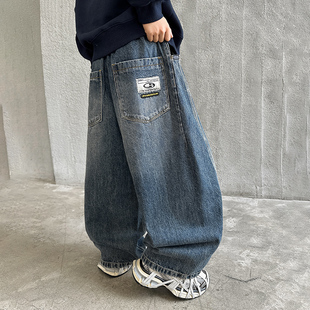 男童牛仔裤春秋款2026新款中大儿童装春季宽松休闲裤子男孩春装潮