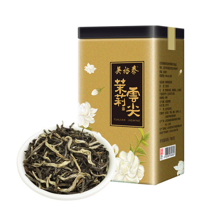 吴裕泰茶叶 茉莉花茶 茉莉云尖 罐装 180g/罐 浓香特种茶叶