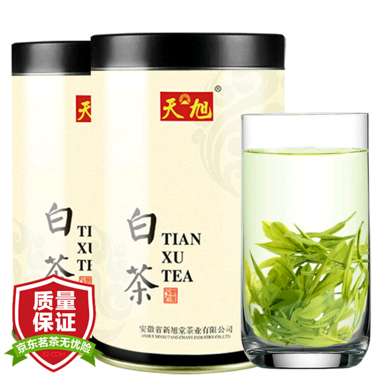 天旭白茶安吉 绿茶 2025新茶春茶茗茶 明前特级珍惜白茶罐装250g