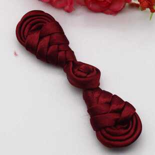 盘扣丝绒琵琶手工酒红色扣旗袍上衣扣民族唐装纽扣丝绸新中式盘扣