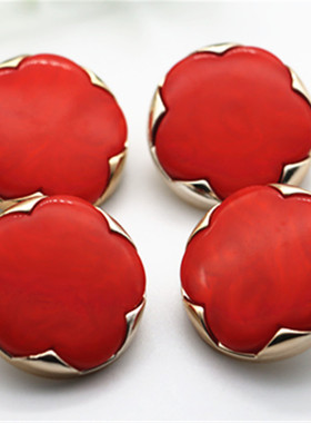 纽扣黑色红色大衣纽扣女西装纽扣圆形塑料扣毛衣扣衣服外套纽扣