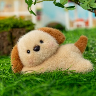 掌中宝趴趴小狗狗玩偶躺平动物系列桌伴娃娃公仔毛绒玩具生日礼物