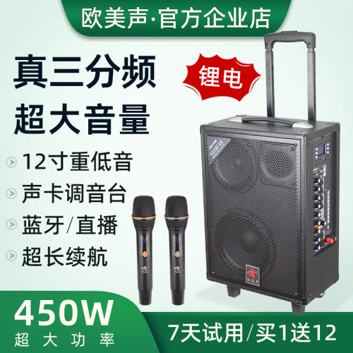 新款欧美声三分频广场舞k歌音响