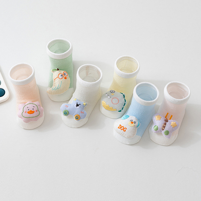 婴儿袜子纯棉夏季防滑地板袜