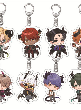 16cm obey me钥匙链撒旦利维坦玛门臣服我吧亚克力钥匙扣挂件