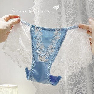 【独立包装】蕾丝缎面网纱性感女士纯欲纯棉裆中低腰三角内裤包臀