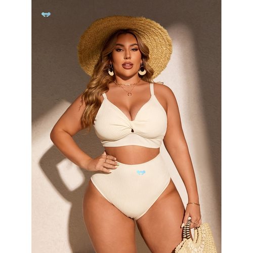 Plus Size Slim Bikini Beach Vacation High Waist Sexy Hot
