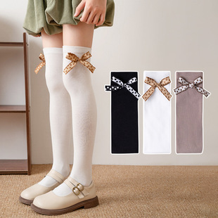 女童长筒袜过膝盖春秋纯棉薄款夏外穿公主潮ins宝宝儿童中筒袜子