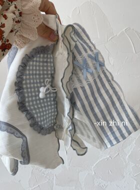 甜美洛丽塔 蓝色系纯棉少女款内裤可爱中腰日系小清新学生三角裤