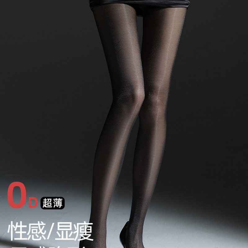 春款亮晶晶连脚丝袜女性感闪亮珠光袜超薄裸感纯欲风连脚袜Sy