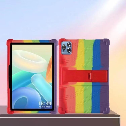 3孔TablePC 12寸13寸14寸三摄像头平板保护套软硅胶壳防摔翻盖套