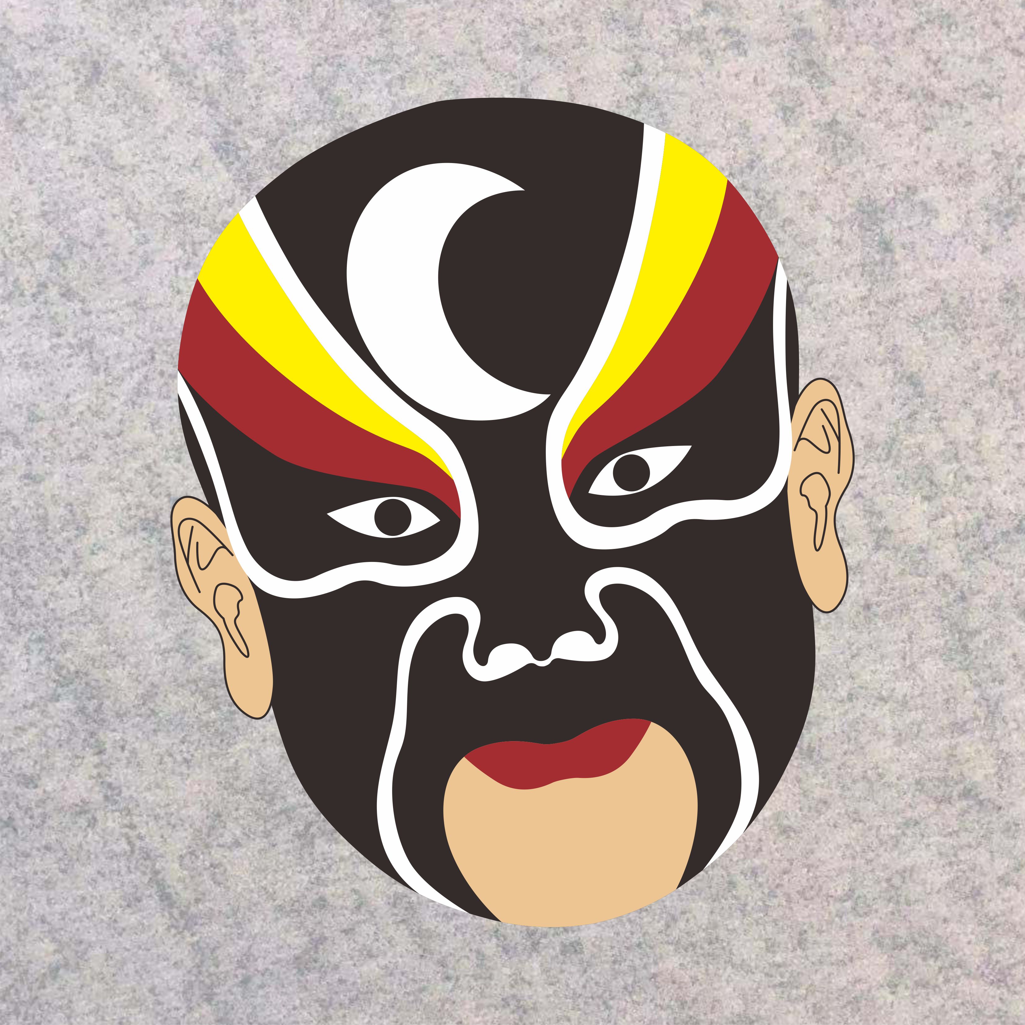 划痕贴 京剧脸谱 包公黑脸车门车头盖引擎盖反光防水防晒个性贴