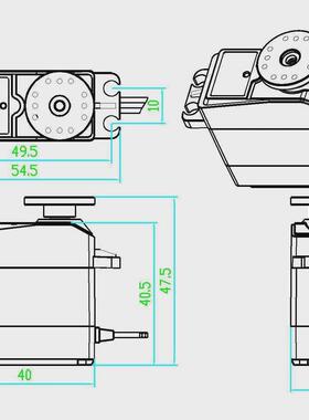 ds3218mg20kg大扭矩金属度舵机180数字机器人机械臂rc攀爬车适用