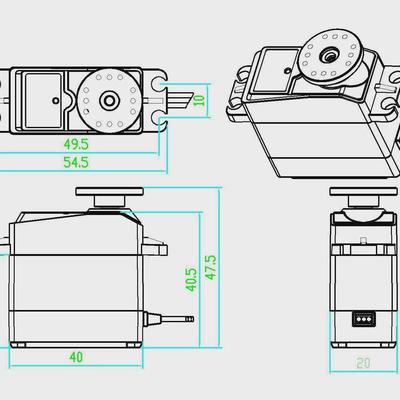 DS3218MG20KG大扭矩金属数字舵机180度机器人机械臂RC攀爬车适用