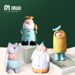 饰品 宝仔国王工艺品 摆件INS跨境创意家居简约轻奢酒柜装