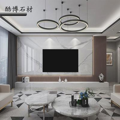 岩板家居800x2600客格栅影视墙悬空餐厅欧式瓷砖电视背景墙