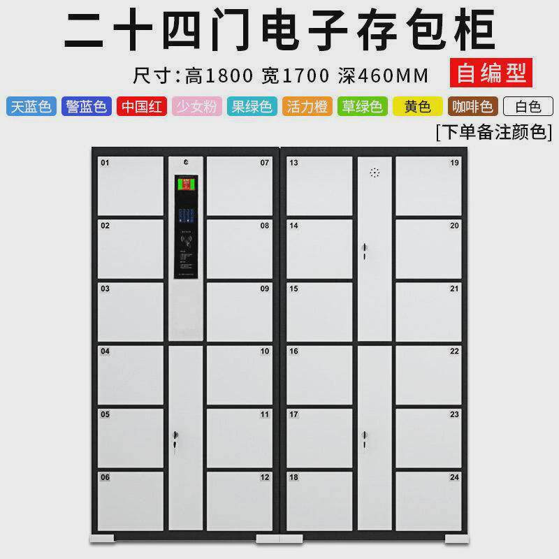 电子存包柜美发店健身房寄存储物柜人脸识别条码刷卡带锁智能超市