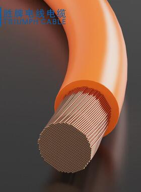 #胜牌直供屏蔽EV6.0mm无氧铜防水阻燃汽车线橙色XLPE