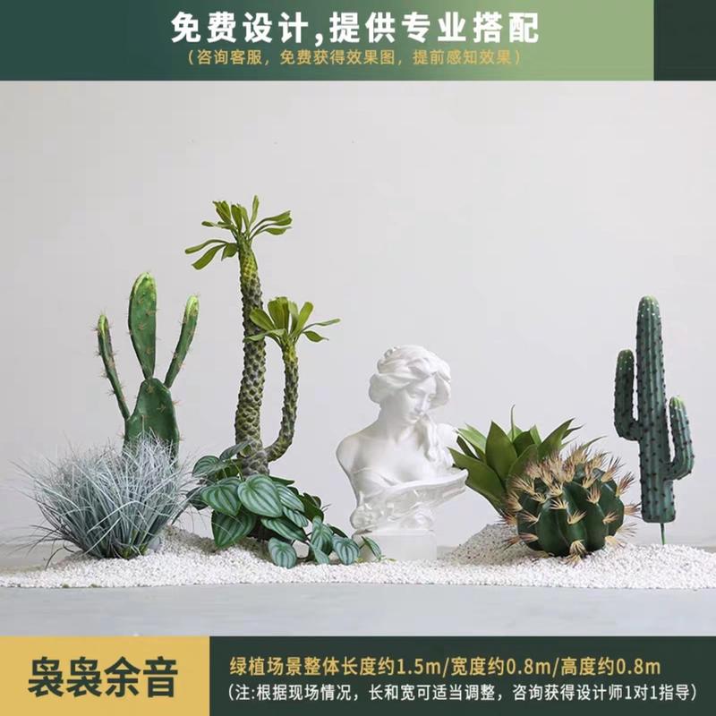 仿真仙人掌造景组合仙人柱套装仙人球装饰景观植物假绿植高级感