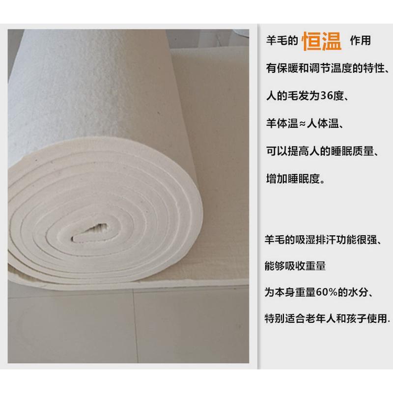 热销防潮四季通用无味农村大炕家用纯羊毛毡床垫榻榻米垫炕毡垫