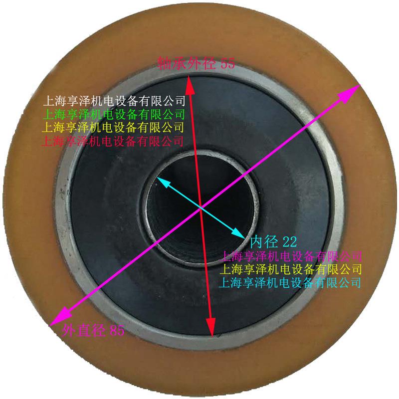 杭州叉车前脚轮承载杭pu轮子85*110*22hangcha轮叉滚轮橡皮轮胎