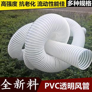 PVC塑筋通风管透明吸尘软管螺旋塑料波纹管100mm110mm内径