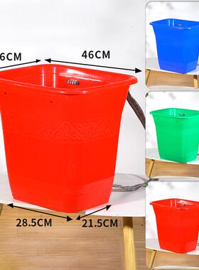 塑料背篓双肩长方形收纳桶大号农用熟胶承重大背粪筐加大加厚篓子