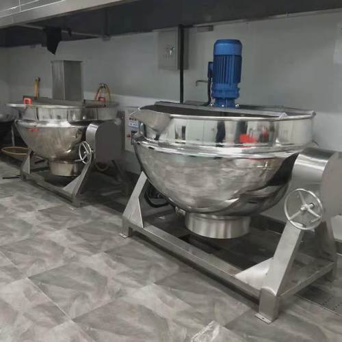琥珀核桃仁搅拌咖喱酱可倾式搅拌糖浆熬煮锅夹层锅搅拌设备