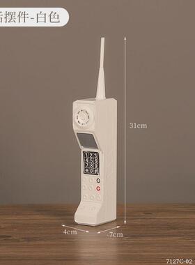 港风铁艺大哥大摆件老式电话机7080年代怀旧复古手机道具摄影道具