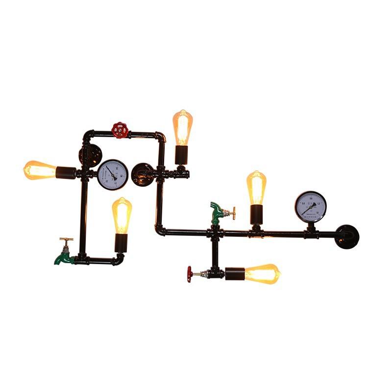 复古工业风壁灯loft灯具装饰过道酒吧咖啡厅卧室创意个性水管铁艺