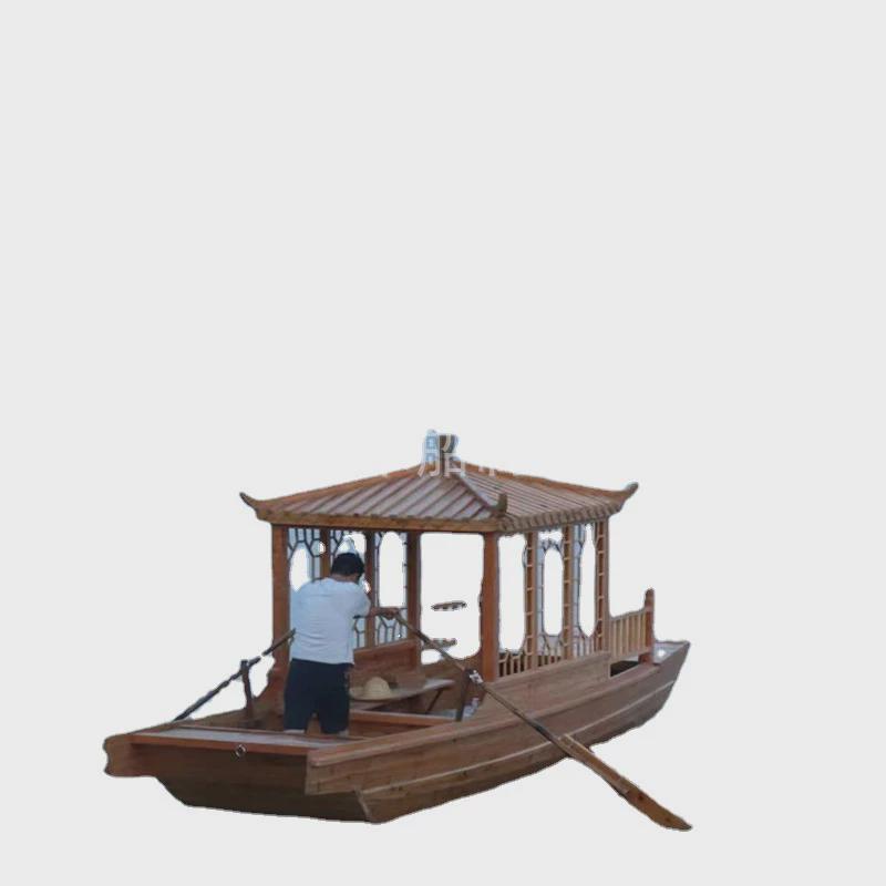 源头厂家直供中式船单亭船观光船餐饮船乌篷船渔船手划船电动船