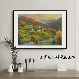 自己绣手工客厅餐厅书房风景简约现代 bc10秋日十字绣山谷2023新款