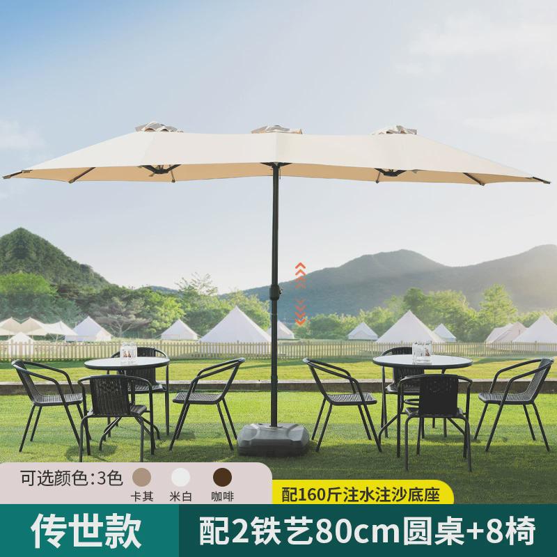 大罗马伞室外长方形三头雨棚一楼小院露天户外遮阳伞庭院伞太新品