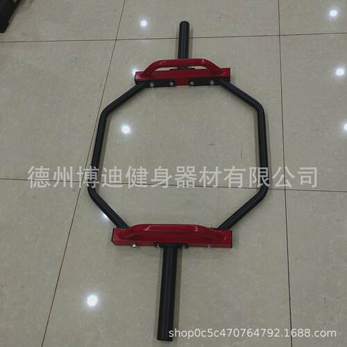 环形硬拉杆健身房杠铃杆六边环形杠铃架奥杆深蹲硬拉六角运动器材