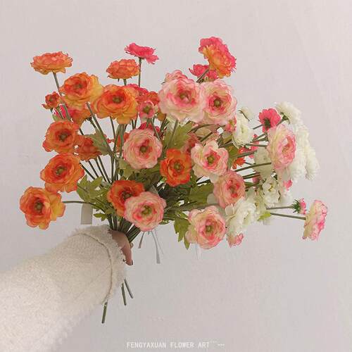 阑珊树客厅装饰花罂粟花仿真花绢花假花餐桌家居摆放花艺