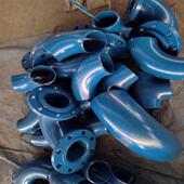 河北厂家批发涂塑用涂塑三通双盘弯头井下弯头双法兰涂塑弯头