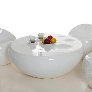 创意圆形茶桌椅组合小户型客厅个性现代简约休闲区烤漆阳台茶几