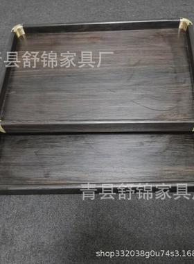 紫光檀红木实木原木茶盘文盘盘木托盘印章收纳整理盘香都承盘